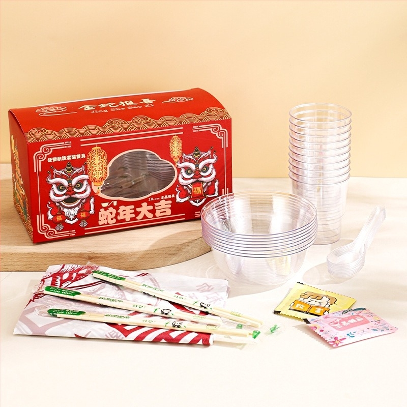 Σετ μιας χρήσης πλαστικά σκεύη τραπεζαρίας, δέκα τεμάχια, πλαστικό, ορθογώνιο σχήμα, 1 cm πάχος, συσκευασία 50 τεμαχίων