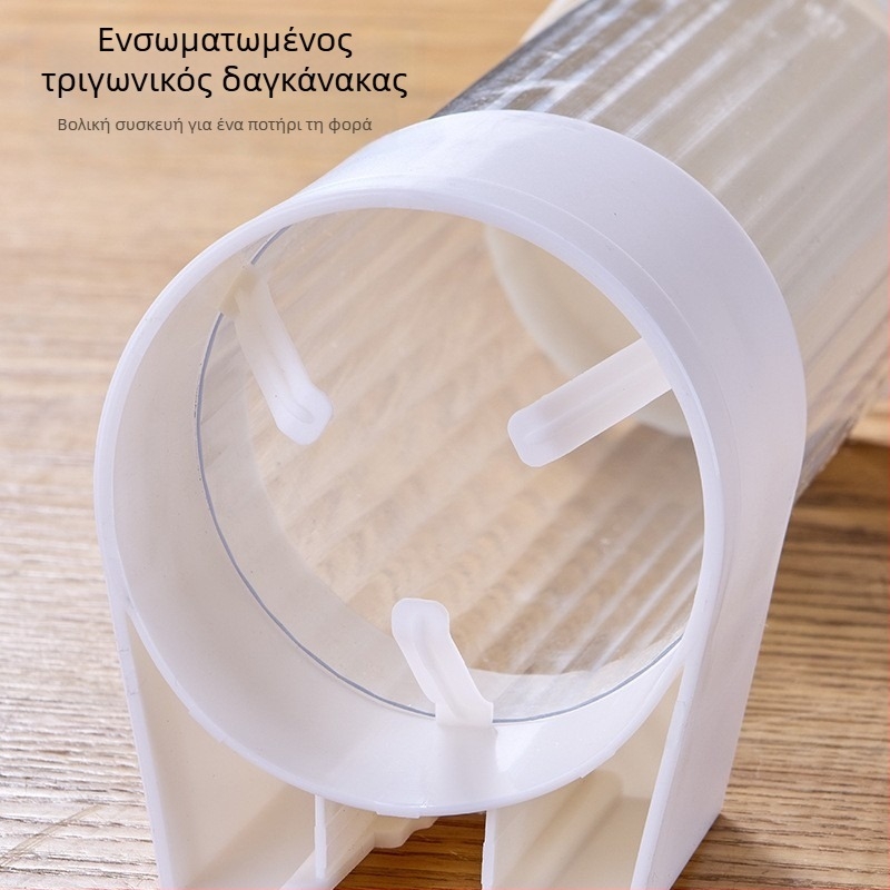 Τοίχου Διανομέας ποτηριών μίας χρήσης με αυτόματο κράτημα χαρτιών ποτήριων, πλαστικό σώμα, 200 g, χωρίς τρύπημα, μοντέρνος μινιμαλισμός