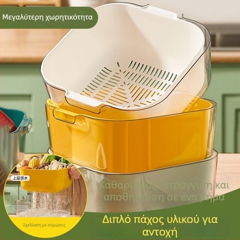 Καλάθι πλυσίματος λαχανικών και φρούτων με αποστράγγιση, Σκανδιναβικό απλό στυλ, Πλαστικό, Διαθέσιμος τον χειμώνα 2020, Υψηλής ποιότητας