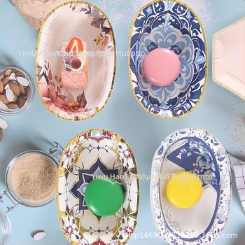 Love μίας χρήσης οβάλ χαρτινά μπολάκια για ντιπ σε καυτό pot, οικιακές γιορτές, φιλικά προς το περιβάλλον