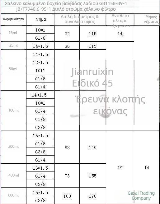 Κούπα λαδιού με βαλβίδα βελόνας για μηχανουργικά εργαλεία, επικάλυψη χαλκού, συνδέσεις G1/4, G1/8, G3/8