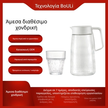 Κανάδες γυάλινες για κρύο νερό, νορδικού στυλ, 5 τεμάχια με ποτήρια (γυαλί Soda-Lime)