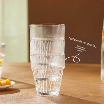 Κανάδες γυάλινες για κρύο νερό, νορδικού στυλ, 5 τεμάχια με ποτήρια (γυαλί Soda-Lime)