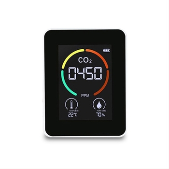 Δοκιμαστής CO2 3-σε-1 με μέτρηση CO2, θερμοκρασίας και υγρασίας – εύρος 400–5000 ppm, ανάλυση 1 ppm, ακρίβεια 10 ppm, τροφοδοσία Type-C