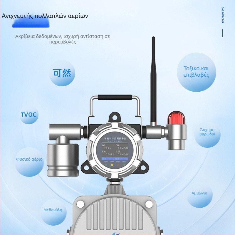 Βιομηχανικός φορητός ανιχνευτής αερίων με προστασία από έκρηξη, τροφοδοσία με μπαταρία, μοντέλο PLT-ST400, εντοπίζει O2, CO, H2S και εύφλεκτα αέρια, ακρίβεια 0.01
