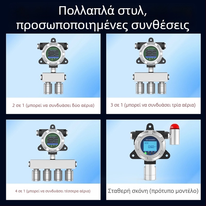 Σταθερός ανιχνευτής CO2 με παρακολούθηση θερμοκρασίας και υγρασίας περιβάλλοντος — Dizhenen σειρά Yf-8500, ακρίβεια ≤3% fs