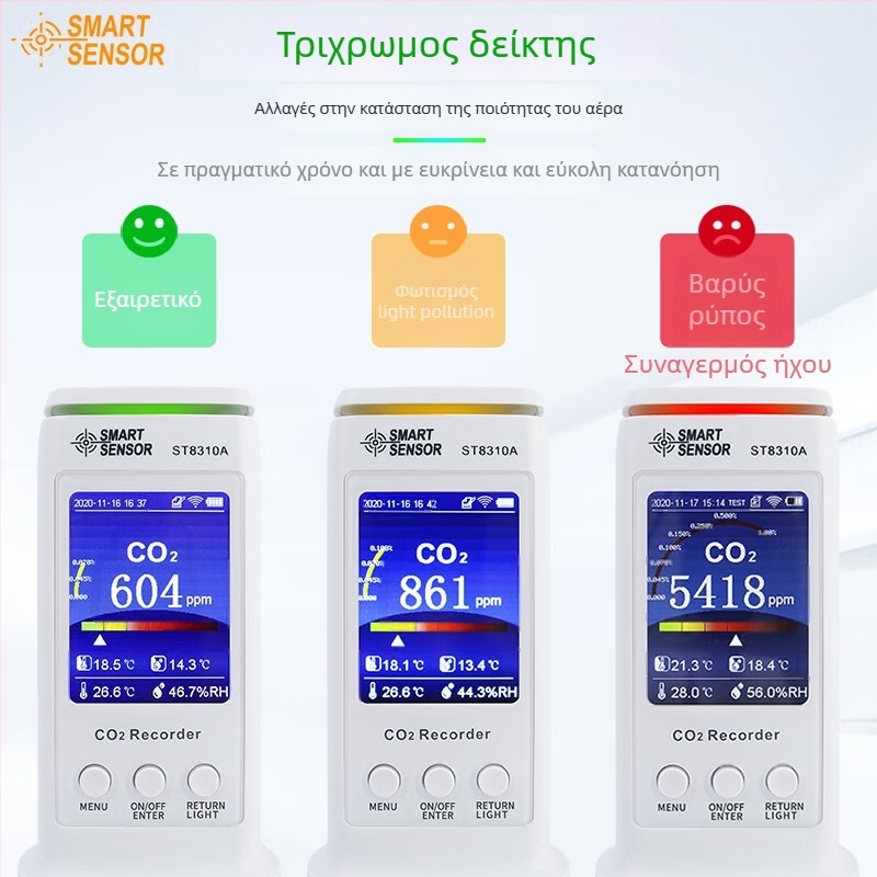 Μετρητής ποιότητας αέρα σε εσωτερικούς χώρους — Hima ST8310A (Μάρκα: Hima; Μοντέλο: ST8310A; Βάρος: 212)