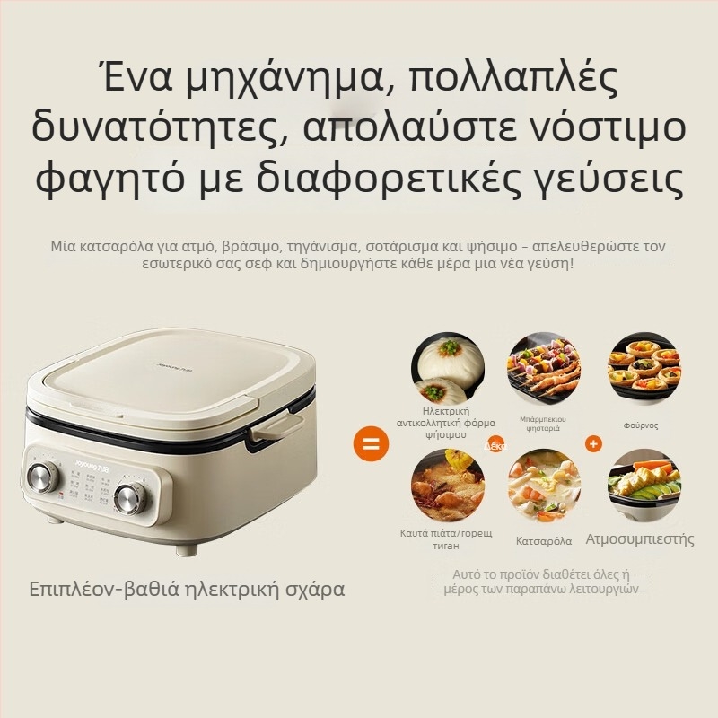 Ηλεκτρικό τηγάνι για κρέπες JK28-GK571, διπλής όψεως θέρμανση, 1000W+, 220V 50Hz, αφαιρούμενο και πλενόμενο