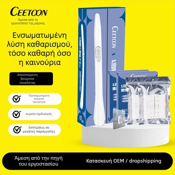 Βούρτσα τουαλέτας μίας χρήσης – Αυτόκαθαριζόμενη, με κεφαλή αντικατάστασης και καθαριστικό τουαλέτας (Ceetoon, Bh-001, Πλαστικό, Σύγχρονο μινιμαλιστικό στυλ)
