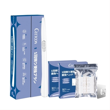 Ceetoon Σετ βούρτσας τουαλέτας με κεφαλές αντικατάστασης, πλαστικό, μοντέρνο μινιμαλιστικό στυλ