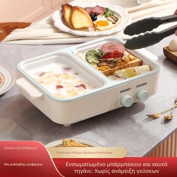 Ηλεκτρική κατσαρόλα μαγειρέματος, όλα σε ένα: γκριλ και ατμός, χωρητικότητα ≤2 L, εσωτερικό δοχείο από ανοξείδωτο ατσάλι, έλεγχος με περιστροφικό διακόπτη