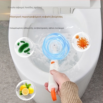 Επιτοίχια ηλεκτρική βούρτσα τουαλέτας μιας χρήσης με ράφι αποθήκευσης και αντικαταστάσιμη κεφαλή | Daily hundred | Πλαστικό