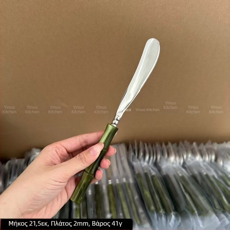 Ανοξείδωτο ατσάλι, 5 τεμάχια δυτικά μαχαιροπίρουνα σετ – μαχαίρι μπριζόλας, πιρούνι, πιρούνι επιδορπίου και κουτάλι – υψηλής ποιότητας, ελαφρύς πολυτελής ρετρό στυλ