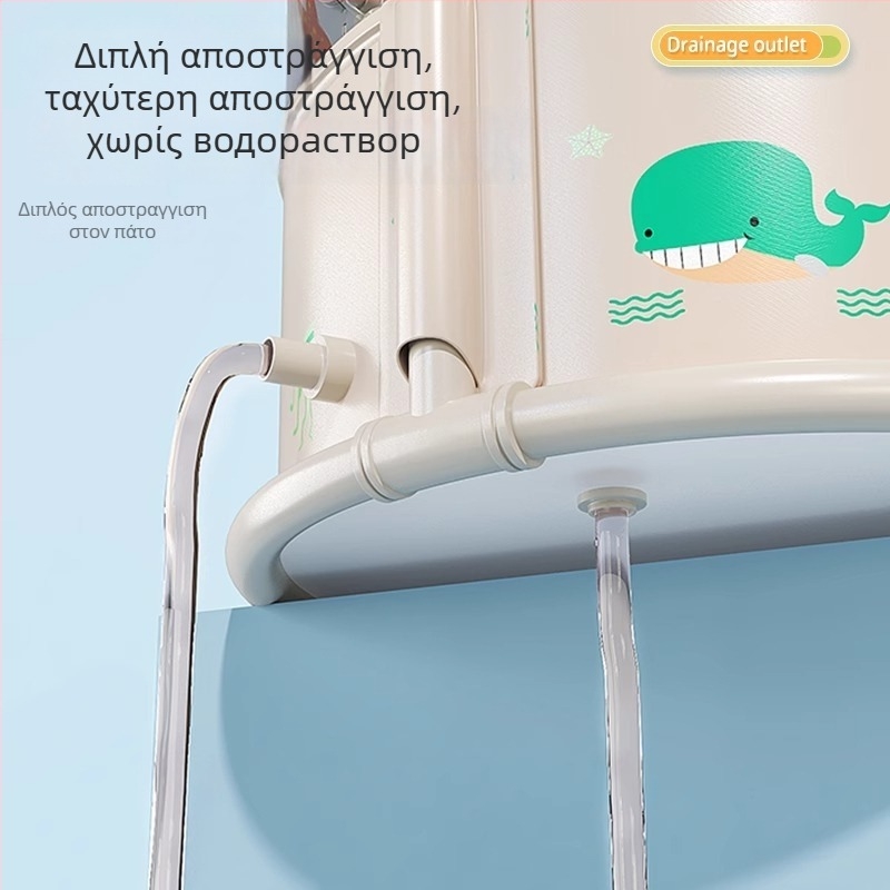 Αναδιπλούμενος PVC κάδος μπάνιου για βρέφη – εσωτερική χρήση, διαφανής, παιδική μπανιέρα