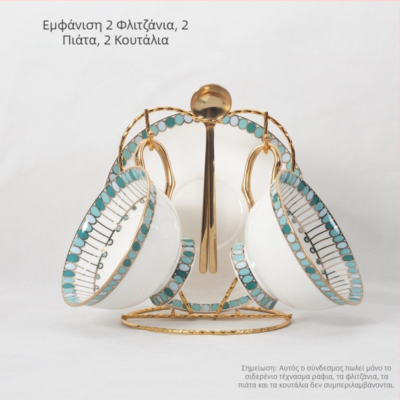 Κρεμάστρα και ράφι για κούπες καφέ – Σιδερένια κατασκευή, φορτίο 5 kg, ηλεκτροπλατιωμένη επιφάνεια, στυλ φωτεινής πολυτέλειας