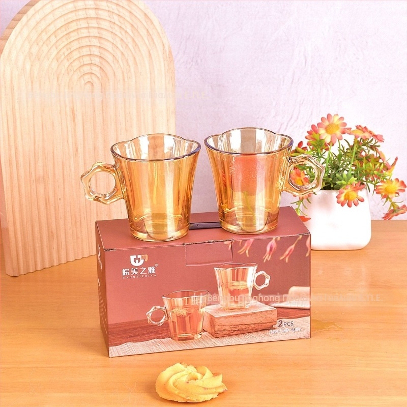 Σετ γυάλινών σκευών τραπεζιού – υψηλής ποιότητας, ρετρό στυλ πολυτέλειας, για ενήλικες, μάρκα Wan meizhiya