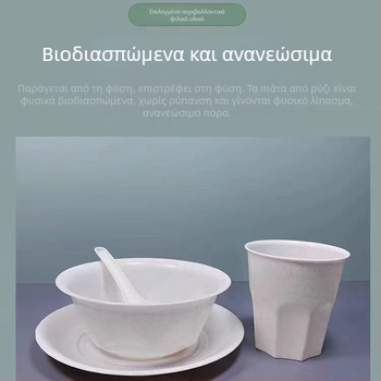 Είδη τραπεζιού μίας χρήσης – σετ τεσσάρων τεμαχίων: μπολάκια και ξυλάκια για φαγητό (πλαστικό, μη διασπώμενα, κατάλληλα για τρόφιμα)