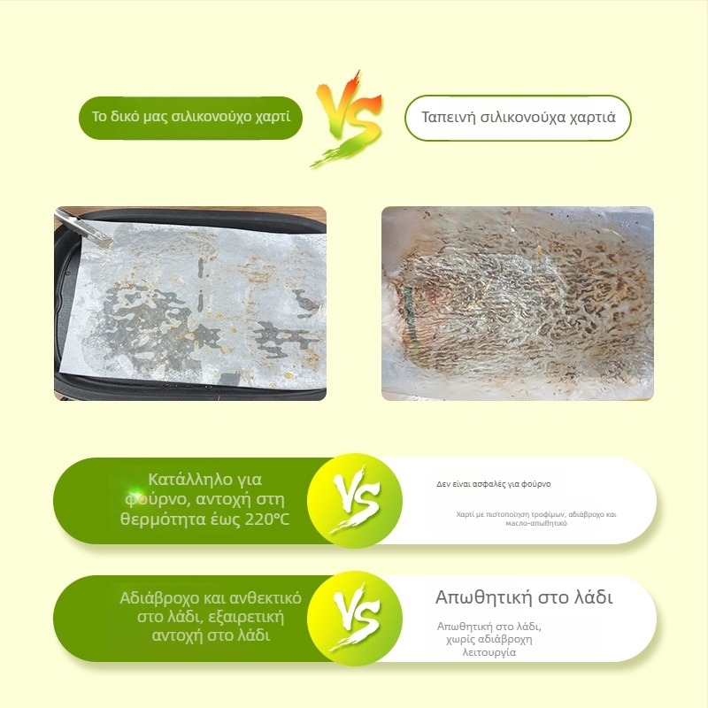 Jin Jieshi χαρτί ψησίματος από ακατέργαστο πολτό ξύλου, 40 g/m², διπλής όψεως επίστρωση φυτικού σιλικονούου λαδιού