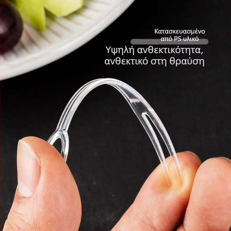 Μίας χρήσης πιρούνι φρούτων, PS υλικό, σχήμα καρδιάς, ατομικά συσκευασμένο, 500 τεμάχια ανά συσκευασία, Shake box