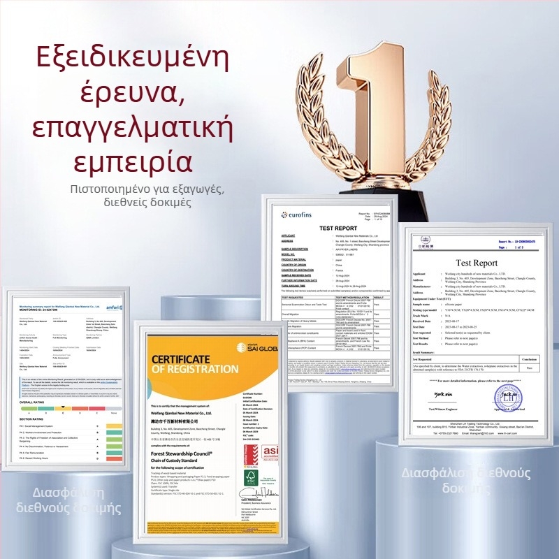 Cool energy Ορθογώνιο χαρτί φρυγανίσματος για φριτέζα αέρος, επίστρωση σιλικόνης τροφίμου από ξυλοπολτό, 40 g/m²