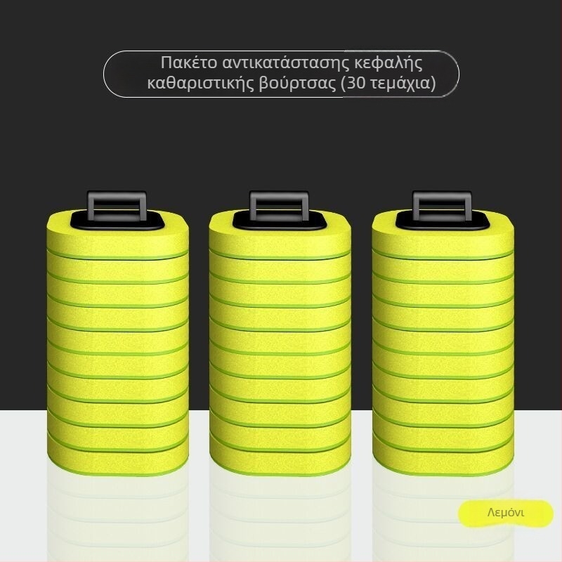 Σετ βούρτσας τουαλέτας μιας χρήσης, επιτοίχιο, για ιαπωνικό μπάνιο, με αντικαταστάσιμη κεφαλή, από πλαστικό