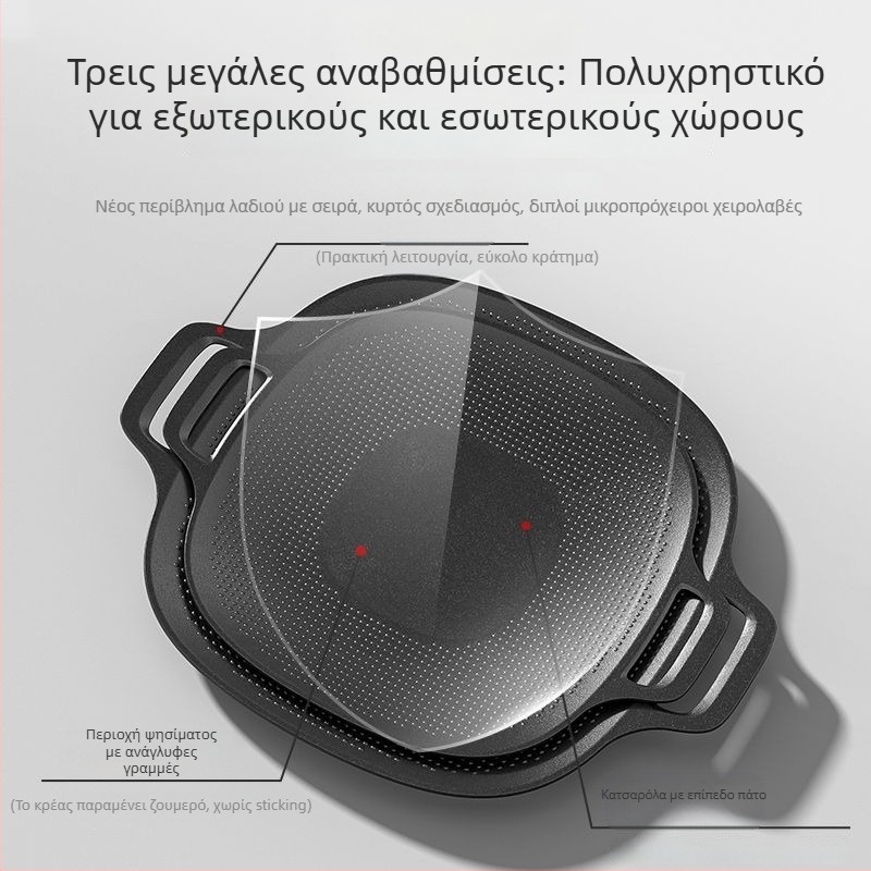 Τηγάνι γκριλ για εξωτερικό κάμπινγκ – Κορεατικό BBQ Teppanyaki, κράμα, τετράγωνο σχήμα, συμβατό με επαγωγή, επικάλυψη ηλεκτροφόρησης, αναδιπλούμενο