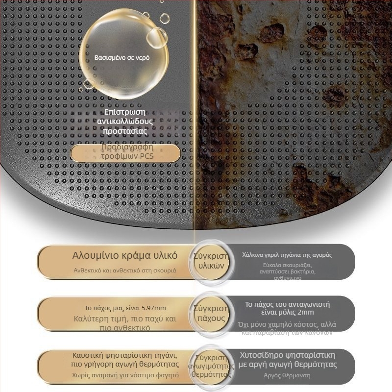 Τηγάνι γκριλ για εξωτερικό κάμπινγκ – Κορεατικό BBQ Teppanyaki, κράμα, τετράγωνο σχήμα, συμβατό με επαγωγή, επικάλυψη ηλεκτροφόρησης, αναδιπλούμενο