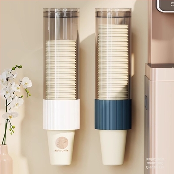 Πλαστικό ράφι ποτηριών τοίχου, διώροφος σχεδιασμός, πολυλειτουργική αποθήκευση