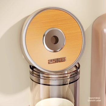 Πλαστικό ράφι ποτηριών τοίχου, διώροφος σχεδιασμός, πολυλειτουργική αποθήκευση