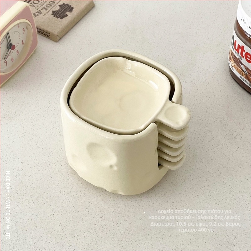 Πορσελάνινο πιάτο ντιπ με λαβή, ιαπωνικού στιλ, ακανόνιστος σχήματος, κατάλληλο για φούρνο μικροκυμάτων, για σάλτσα σόγιας και ξύδι