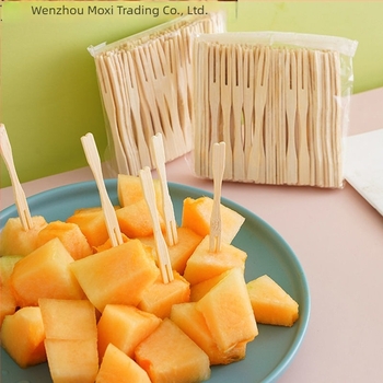Σετ μιας χρήσης από μπαμπού πιρουνάκια φρούτων – για φρούτα, κέικ και σνακ, Νέος κινεζικός στυλ, μάρκα Xiaoduo, για ενήλικες