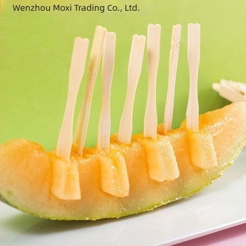 Σετ μιας χρήσης από μπαμπού πιρουνάκια φρούτων – για φρούτα, κέικ και σνακ, Νέος κινεζικός στυλ, μάρκα Xiaoduo, για ενήλικες