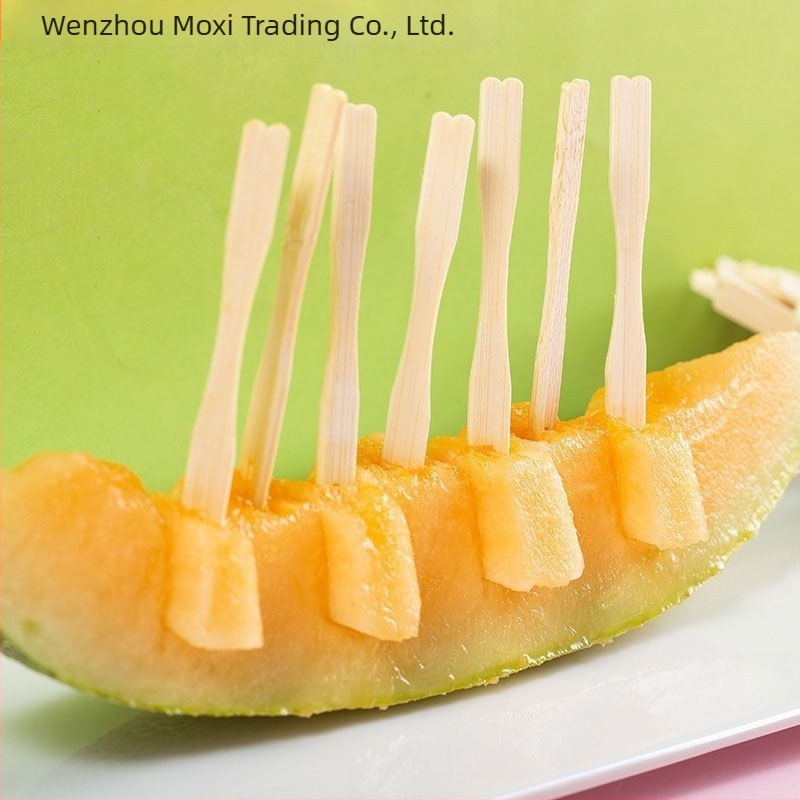 Σετ μιας χρήσης από μπαμπού πιρουνάκια φρούτων – για φρούτα, κέικ και σνακ, Νέος κινεζικός στυλ, μάρκα Xiaoduo, για ενήλικες