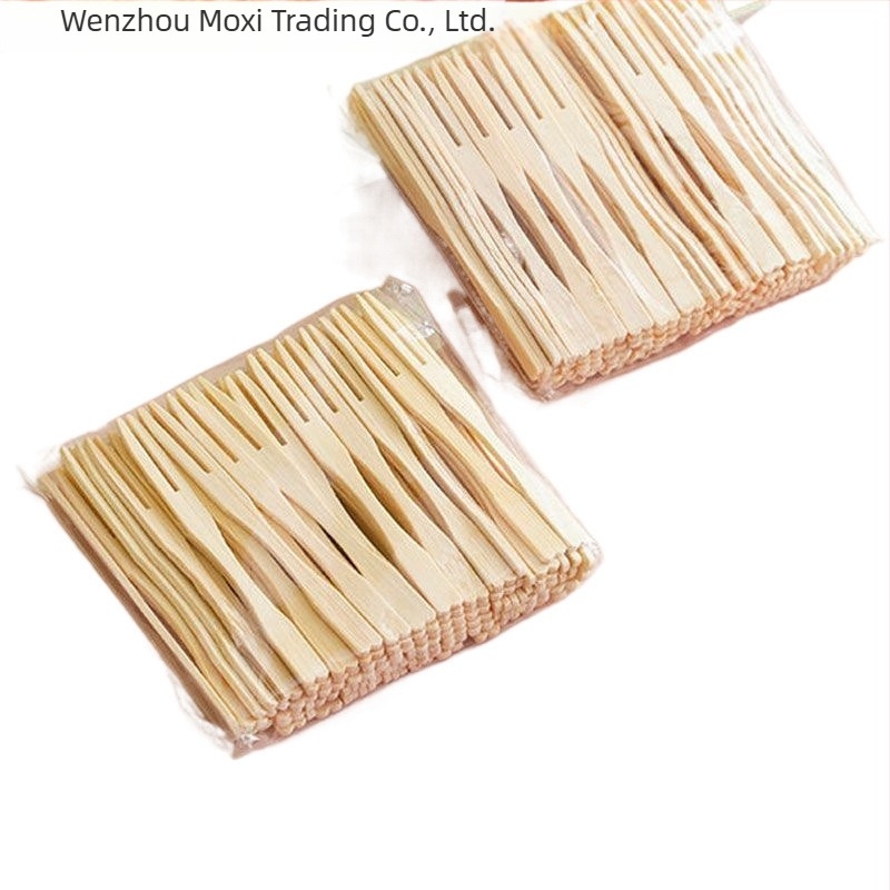 Σετ μιας χρήσης από μπαμπού πιρουνάκια φρούτων – για φρούτα, κέικ και σνακ, Νέος κινεζικός στυλ, μάρκα Xiaoduo, για ενήλικες