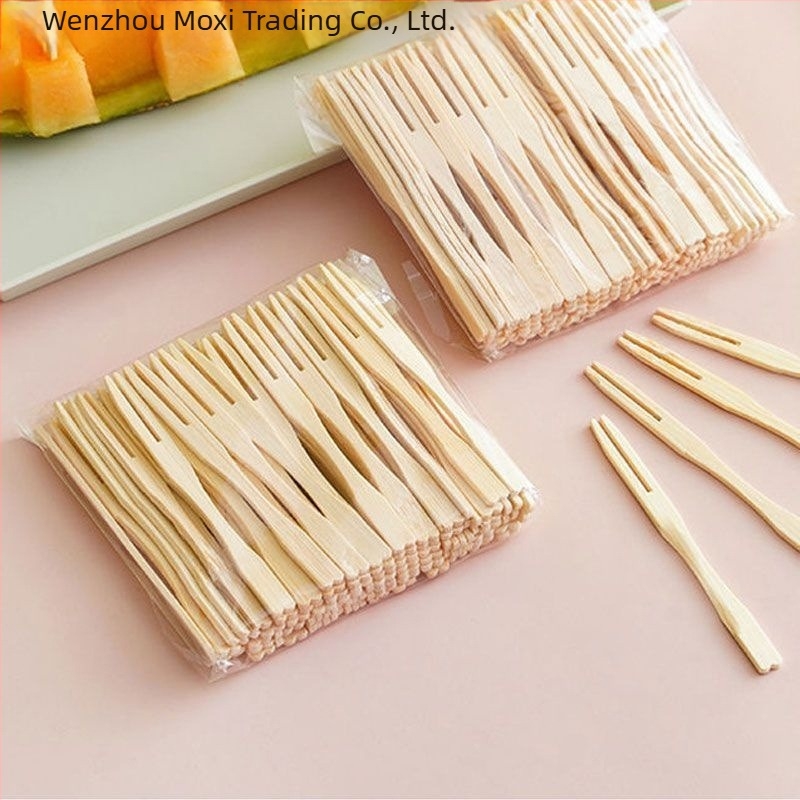 Σετ μιας χρήσης από μπαμπού πιρουνάκια φρούτων – για φρούτα, κέικ και σνακ, Νέος κινεζικός στυλ, μάρκα Xiaoduo, για ενήλικες