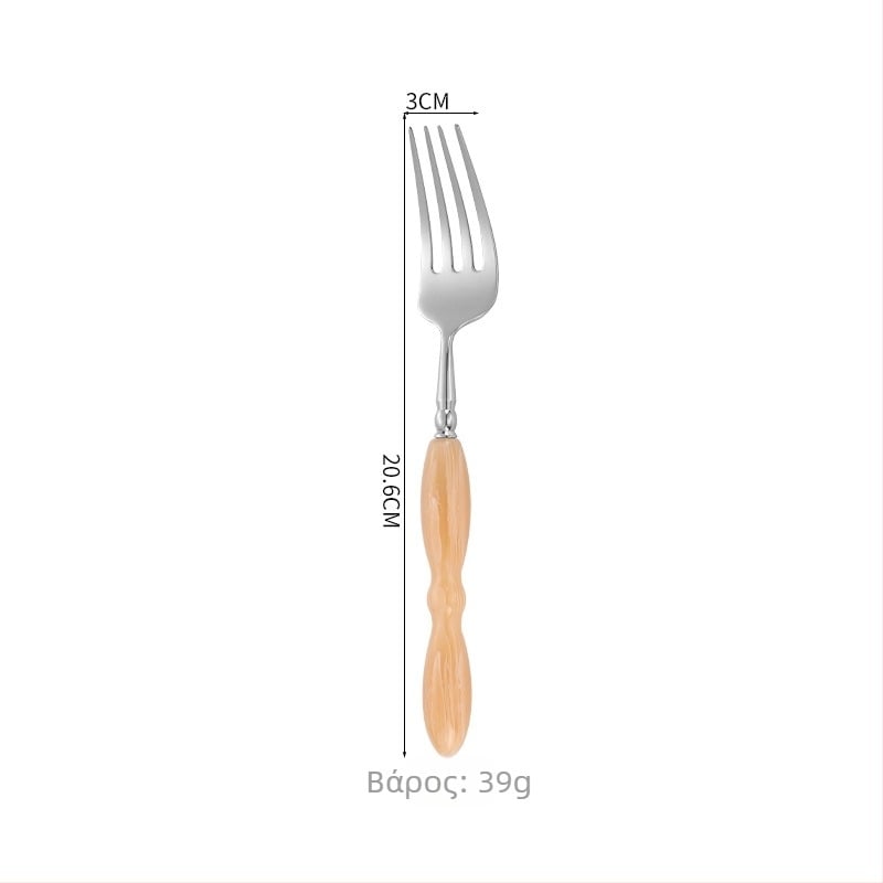 Σετ μαχαιροπίρουνα από ανοξείδωτο ατσάλι 304 — μαχαίρι, πιρούνι και κουτάλι, καθρέφτης φινίρισμα, μοντέρνο μινιμαλιστικό στυλ