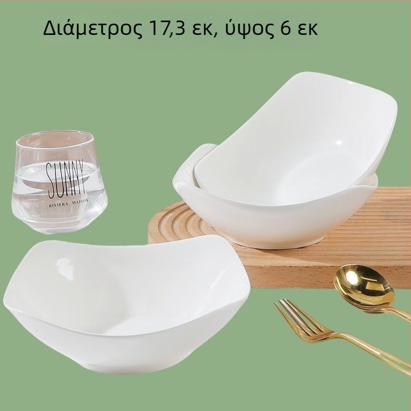 Σετ πιάτων δείπνου από πορσελάνη οστών, με ριγέ σχέδιο, κινεζικό στυλ, απλό στυλ