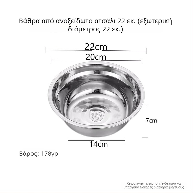 Σετ πέντε τεμαχίων κυκλικά πιάτα από ανοξείδωτο χάλυβα, μοντέρνος μινιμαλισμός, ομοιόμορφος σχεδιασμός, όχι κατάλληλο για φούρνο μικροκυμάτων