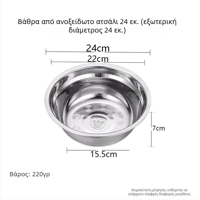 Σετ πέντε τεμαχίων κυκλικά πιάτα από ανοξείδωτο χάλυβα, μοντέρνος μινιμαλισμός, ομοιόμορφος σχεδιασμός, όχι κατάλληλο για φούρνο μικροκυμάτων