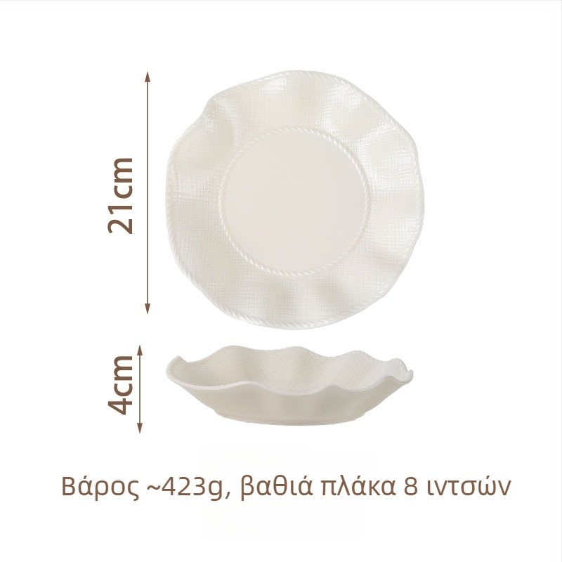 Σετ κεραμικών ειδών τραπεζιού ( μπολ και πιάτα ) — μοντέρνος μινιμαλιστικός σχεδιασμός, μονοχρωμία με γλασαρισμένη επιφάνεια, κατάλληλο για φούρνο μικροκυμάτων, δυνατότητα παραμετροποίησης