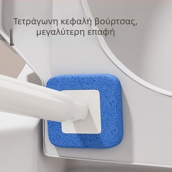 Σετ μιας χρήσης βούρτσας τουαλέτας με βάση τοίχου για μπάνιο, καθαρισμό σε δύσκολες γωνίες, πλαστικό