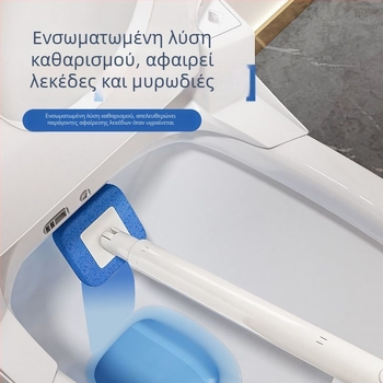 Σετ μιας χρήσης βούρτσας τουαλέτας με βάση τοίχου για μπάνιο, καθαρισμό σε δύσκολες γωνίες, πλαστικό