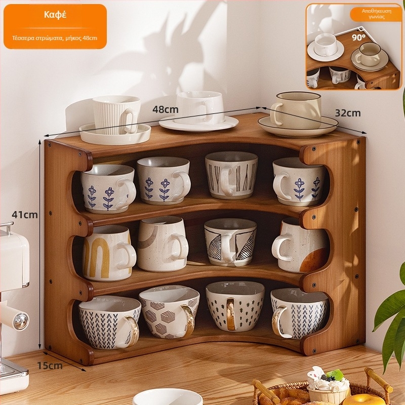 Ραφιέρα οργάνωσης κούπας — Υλικό: Μεταξωτό Λουλούδι, Επιτραπέζιος Δοχείο για Κούπες, Αποθήκευση Τσαγιού, Πολυεπίπεδη, Μοντέλο 985, Στυλ: Καθολικό, Αριθμός Προϊόντος F99S68SJM89J6T