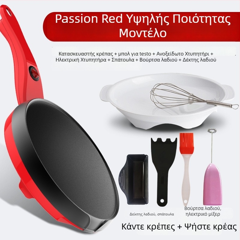 Ηλεκτρικό τηγάνι βάφλας για κρέπες, ρολά αυγών, βάφλες και ψητά σάντουτς, 600W, θέρμανση από τη μια πλευρά, μηχανική λειτουργία