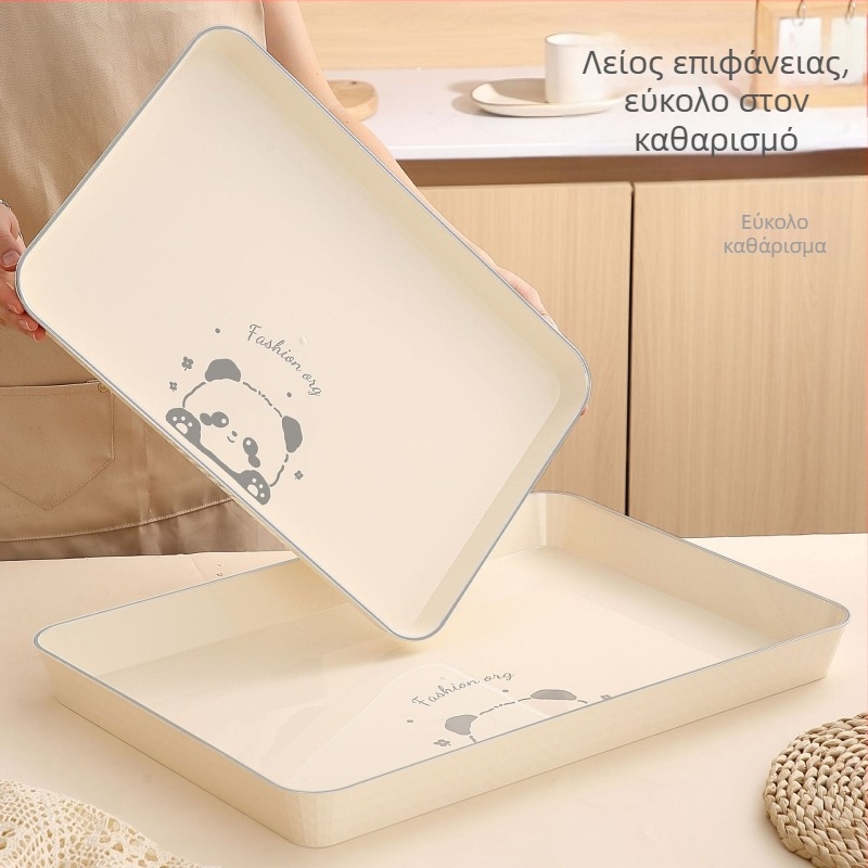 Ορθογώνιος δίσκος τσαγιού, πλαστικός, χειροποίητος, παχυσμένος για catering, ιαπωνικό στιλ, απλό στιλ; κατάλληλος για κύπελλα, φρούτα και γλυκίσματα σε καφέ