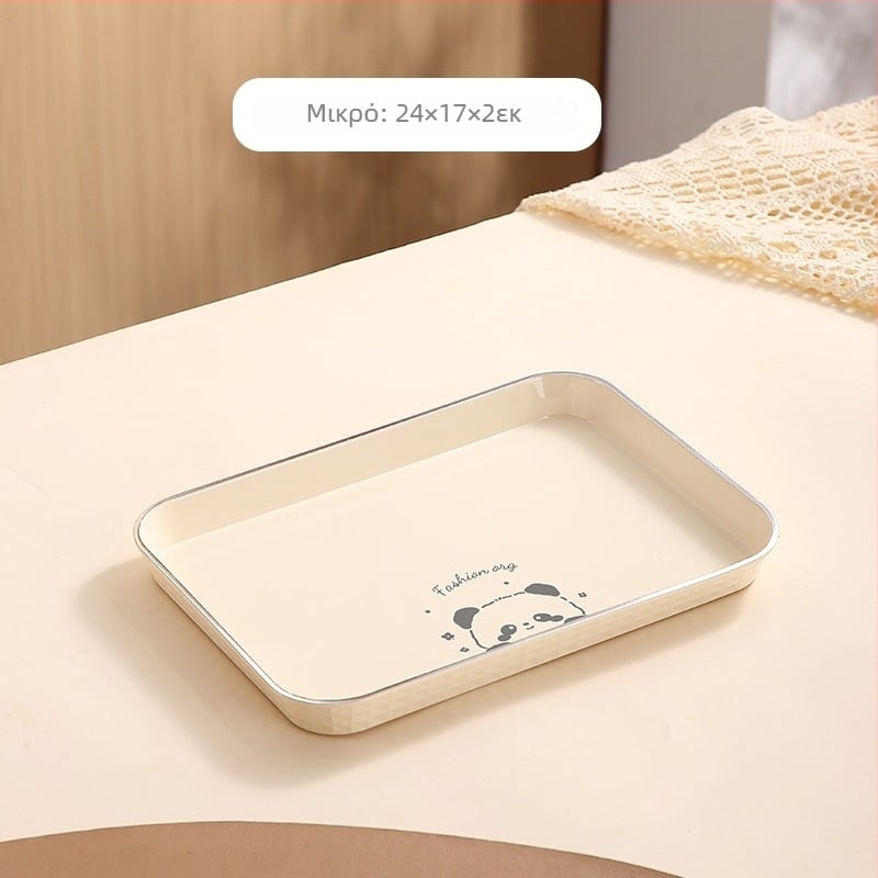 Ορθογώνιος δίσκος τσαγιού, πλαστικός, χειροποίητος, παχυσμένος για catering, ιαπωνικό στιλ, απλό στιλ; κατάλληλος για κύπελλα, φρούτα και γλυκίσματα σε καφέ