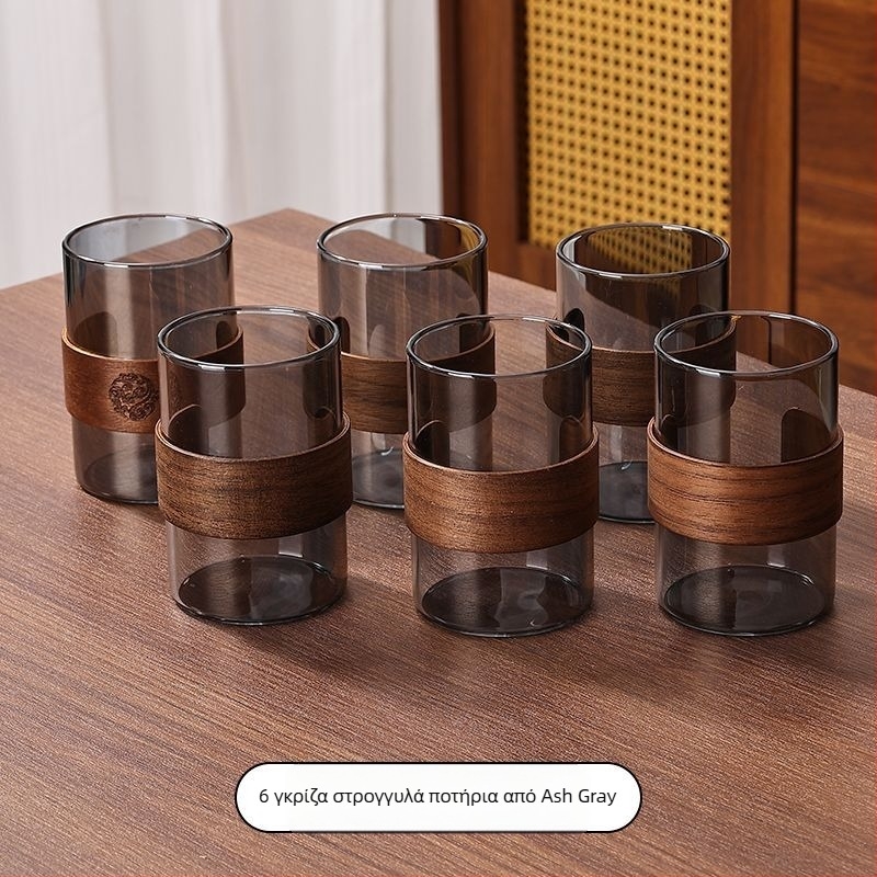 Σετ γυαλίνων φλυτζανιών τσαγιού, κινεζικού στυλ, γυαλί μπόροσίλι, θερμοανθεκτικό, ιδανικό για επιχειρηματικά δώρα