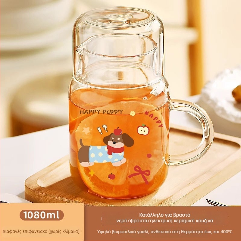 Σετ γυάλινών ποτηριών για κρύο νερό ενός ατόμου — γυαλί υψηλής αντοχής, ανθεκτικό σε υψηλές θερμοκρασίες, αντιεκρηκτικό, με μεγάλη χωρητικότητα