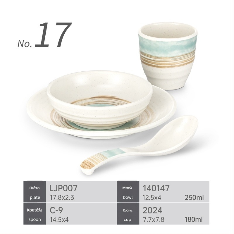 Τετραμελής σετ σερβιρίσματος από μελαμίνη για εστιατόρια hot pot – ανθεκτικό στις πτώσεις, πολλαπλά σχέδια, επίστρωση με αυτοκόλλητο, εκτυπωμένο λογότυπο