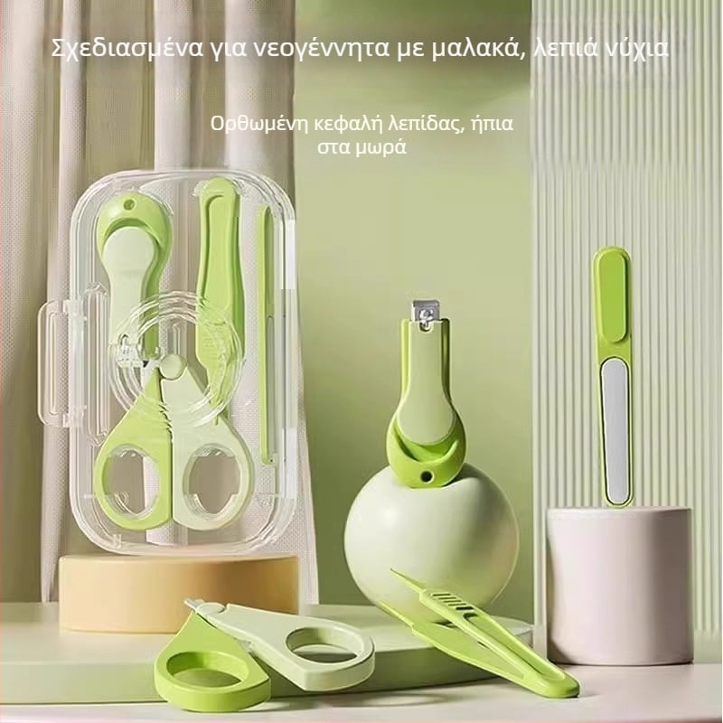 Σετ ψαλιδιών νυχιών μωρών – ανοξείδωτο ατσάλι, κεκλιμένο άνοιγμα, λαβίδα για τον αυλακωτό νύχι, ασφαλές για παιδιά, μάρκα Friendly